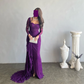 Mermaid Evening Party Dresses Lace Long Sleeves Sweetheart Prom Dress Floor-Length Split Prom Gowns for Women 2024 evening gown