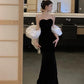 Sexy Backless Wedding Evening Party Dress Women Elegant Sleeveless Birthday Velvet Robe Spring Summer Lady Clothes Vestidos