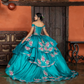 Mexican Quinceanera Dresses Ball Gown Off The Shoulder Satin Tiered Appliques Sweet 16 Dresses 15 Años