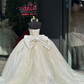 Sparkly Quinceanera Dresses Ball Gown Long Sleeves Tulle Appliques Crystals Sweet 16 Dresses 15 Años Mexican