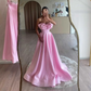 Lovely Pink Bow Long Prom Dresses 2024 Couture Sweetheart A Line Women Birthday Dress Lace-up Simple Formal Party Gowns Custom