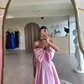 Lovely Pink Bow Long Prom Dresses 2024 Couture Sweetheart A Line Women Birthday Dress Lace-up Simple Formal Party Gowns Custom