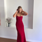 Burgundy Sweatheart Strapless Mermaid Long Party Dress