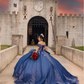 Royal Blue Princess Quinceanera Dresses Off Shoulder Gillter Applique Puffy Skirt Corset vestidos de 15 años quinceañeras 2024