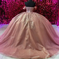 Rose Pink Shiny Quinceanera Dresses 2024 Beads Crystal Tull Sweethear Princess Sweet 15 16 Year Birthday Party Gown Gift vesti