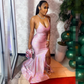 Sexy Pink Sequin Prom Dresses Long Backless Black Women Party Gowns Sweetheart African Birthday Outfit Vestidos De Gala