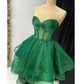 Sexy Green Short Homecoming Dress Sweetheart Mini Tulle Boned Corset 15 16 Girls Ball Gown Brithday Party Vestido De Mujer فست