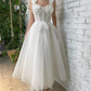 Spaghetti Straps 3D Flower Strapless Homecoming Dress With Teens Sleeveless Backless Formal Evening A-line Tea-length Ball Gowns