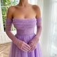 Women's Lilac Tulle Sweet Short Prom Dresses Sleeveless Tea-Length Party Gown Graduation Homecoming Dress vestidos para mujer