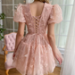 Sweetheart 3D Butterflies Tulle Homecoming Dresses Mini Backless Short Prom Dress Gorgeous Short for Teens Cocktail Party Gowns