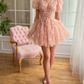 Sweetheart 3D Butterflies Tulle Homecoming Dresses Mini Backless Short Prom Dress Gorgeous Short for Teens Cocktail Party Gowns