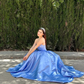 Sexy Strapless Satin Prom Dresses With Ruched Exquisite Lace Up Back A-Line Long Homecoming Cocktail Dance Party Ball Gowns