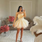 Homecoming Party Girls Wear Short Graduation Dresses Off Shoulder A Line Night Club Ruched A Line Wedding Guest