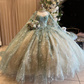 2024 Shiny Quinceanera Dresses With Cape Ball Gown Sweetheart Lace Beading Tulle Lace-Up Backless Party Princess Sweet 16 Dress