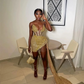 Luxury Gold Sweetheart Short Prom Dress For Black Girls Lace Up Birthday Party Dresses With Tail Mini Cocktail Homecoming Dress