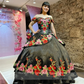 Luxury Mexican 3D Flower Embroidery Quinceanera Dresses 2024 Off The Shoulder Lace Princess Sweet 16 Dress Vestidos 15 de