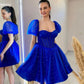 Short Homecoming Dress Mini Length Royal Blue Pearls Party Dresses Cap Sleeves Prom Dress Ever Pretty Cocktail Dresses