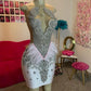 Pink Sexy Short Homecoming Dress African Girls Glitter Rhinestone Pearl Decoration Party Dresses New Feather Studded Dresses