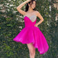 Stylish Sweetheart Homecoming Dress for Teens Strapless Tulle A-line Rhinestones Vestido De Fiesta Made to Order