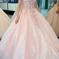 Pink 3D Floral Lace Strapless Ball Gown Strapless Appliqued Quinceanera Dress 2024 New Arrival Vestidos De 15 Quinceañera