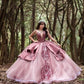 Luxury Pink Vestidos De 15 Quinceañera Dress 2024 Princess Sequin Ball Gown Sweet 15 Birthday Dress Glitter Xv Charro Prom Gowns