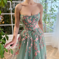 Sage Green Tulle Prom Dresses for Teens Girls with Pink Lace Embroideries Tea-Length Birthday Party Dress A-Line فساتين السهرة