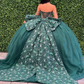 Luxury Emerald Green Vestidos De 15 Años 2024 Ball Gowns Quinceanera Dresses Beaded Bow Princess Birthday Rhinestones Women