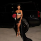 Sexy Gold Prom Dress Velvet Luxury Crystal Beads Birthday Party Cocktail Gown Illusion Homecoming Robe De Bal Lace Up Back