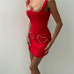 Love Rhinestone Strip Sling Sexy Skirt Dress Fashion Strap Bandage Bodycon Evening Dresses Backless