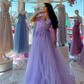 Lilac Tulle Off the Shoulder Prom Dresses Sweetheart A-line 3D Flower Homecoming Dress Elegant Lace Up Ruched Party Gowns 2024