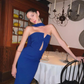 New Fashion Blue Bow Tie Halter Hollow Out Party Evening Dresses V Neck Strapless Bandage Dress