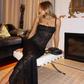 2024 Summer New Fashion Women's Clothing Sexy Transparent Lace Slimming You Smooth Out Silhouette Gown Dress Sleeveless