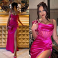 Prom Dresses Simple Exquisite Strapless Mermaid Draped Satin Formal Occasion Gown matric formal farewell dresses 2024