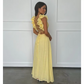 Summer Yellow Beach Prom Dress Sexy Backless Floor Length Sleeveless Straight Gown V-Neck Custom Luxury Long Evening Gown 2024