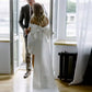 Satin Wedding Dresses Short with Detachable Big Bow Off the Shoulder Simple Bride Dress Beach Bridal Gowns Robe De Mariee 2024