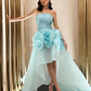 Elegant Vintage Sweet Beaded Crystal Ruffle Flowers Customized Formal Occasion Prom Dress Evening Party Gowns