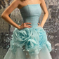 Elegant Vintage Sweet Beaded Crystal Ruffle Flowers Customized Formal Occasion Prom Dress Evening Party Gowns