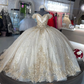 Glittering Quinceanera Dresses Vestidos De Años Ivory Champagne Lace Princess Dress Birthday Party Gowns Corset