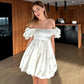 Handmake Short Wedding Dress Off the Shoulder White Graduation Dresses Vestidos A Line Cocktail Sexy Mini Bridal Gowns