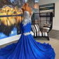 Glamorous Long Sleeveless Heter Backless Mermaid Prom Dress With Beading