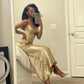 Gold Mermaid Sexy Prom Dress Long Evening Dresses Formal Gown