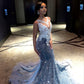 Luxurious Sequins Satin Splicing Mermaid Prom Dress Evening Dress