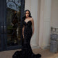 Simple Mermaid Black Sequin Prom Dresses 22th Birthday Outfit