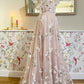 Sweetheart Flowers Long Prom Dress 2024 off the shoudler gown