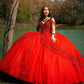 Sparkly Red Sweet 16 Ball Gown Quinceañera Dresses Beaded Sequins Tassels Plus Size Vestido De 15 Anos Prom Party Gowns