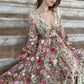 Elegant Floral Tulle Prom Dresses Puffy Long Sleeves Lace Appliques Formal Evening Gowns Nigh Party Wedding Guest