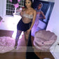 Sexy Short Black Velvet Prom Dresses 2023 For Black Girls Crystal Beads Pearls Birthday Party Cocktail Dress Robe De Bal