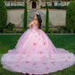 Lilac Princess Ball Gown Quinceanera Dresses 2023 Off Shoulder Butterfly Appliques Crystal Vestido De 15 Anos 16th Prom Evening