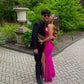 Elegant Satin Long Prom Dress with Split