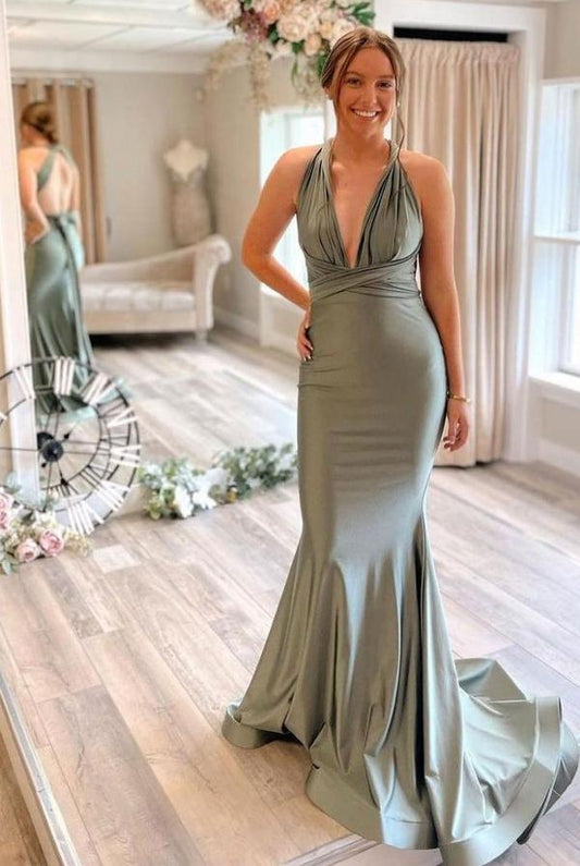 2024 Open Back Sexy Long Prom Dresses,Winter Formal Dresses